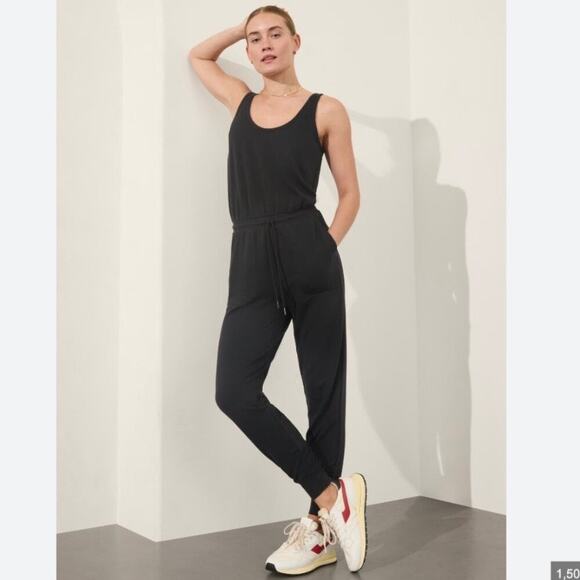 Athleta Pants - Athleta Black Balance Jumpsuit Sz.M